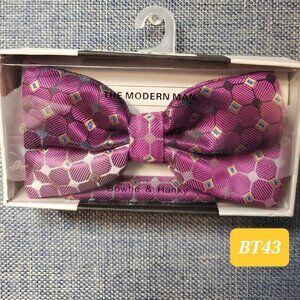 Bow Tie And Hanky Set By Modern Man - Asst Styles And Colors - Brand New In Box
